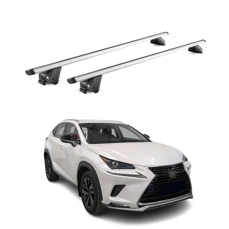 Barres de toit transversales pour Lexus NX Z1 2015-2021 Alu Gris Argenté 2x ABE