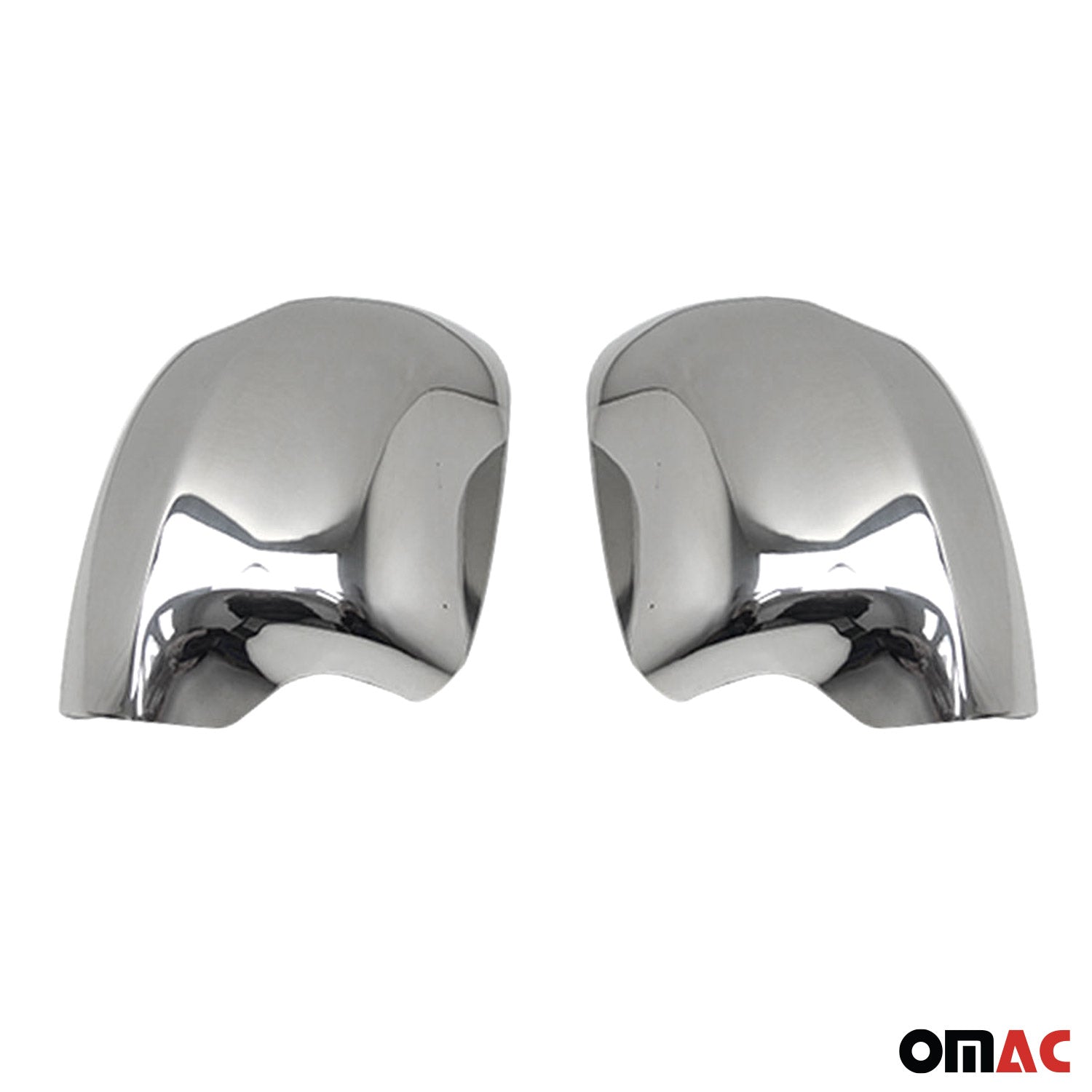 Coques de Rétroviseurs pour Renault Symbol III 2013-2021 en Acier Chromé Argent