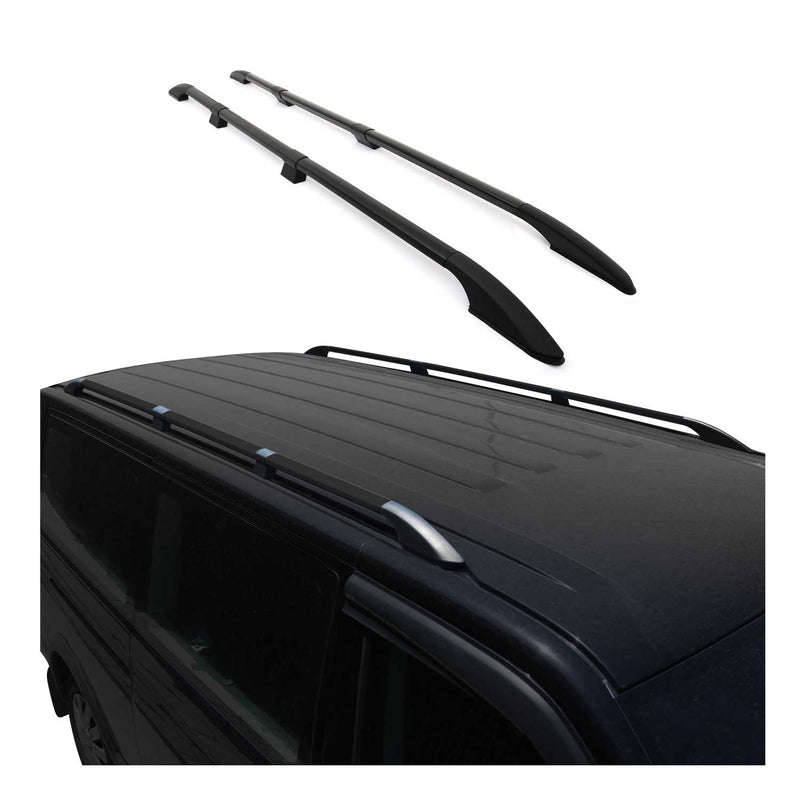 2006-2024 Peugeot Boxer II Barres de toit longitudinales L3 H2 Alu Noir 2x