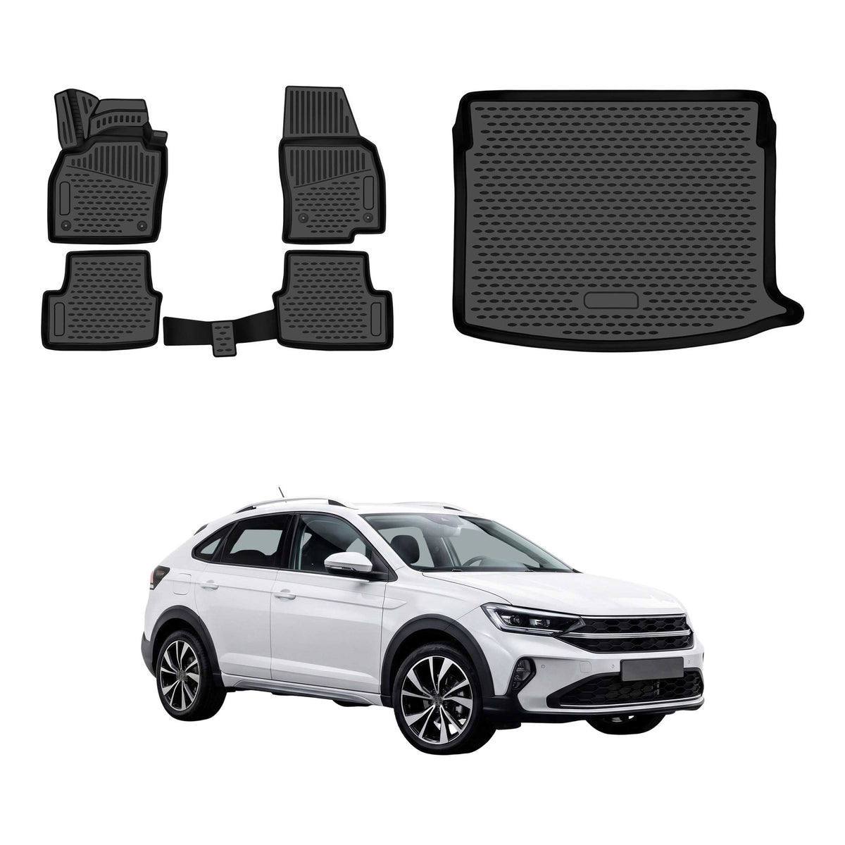 OMAC Kit Tapis de Sol et Coffre pour VW Taigo 2021-2026 Supérieur