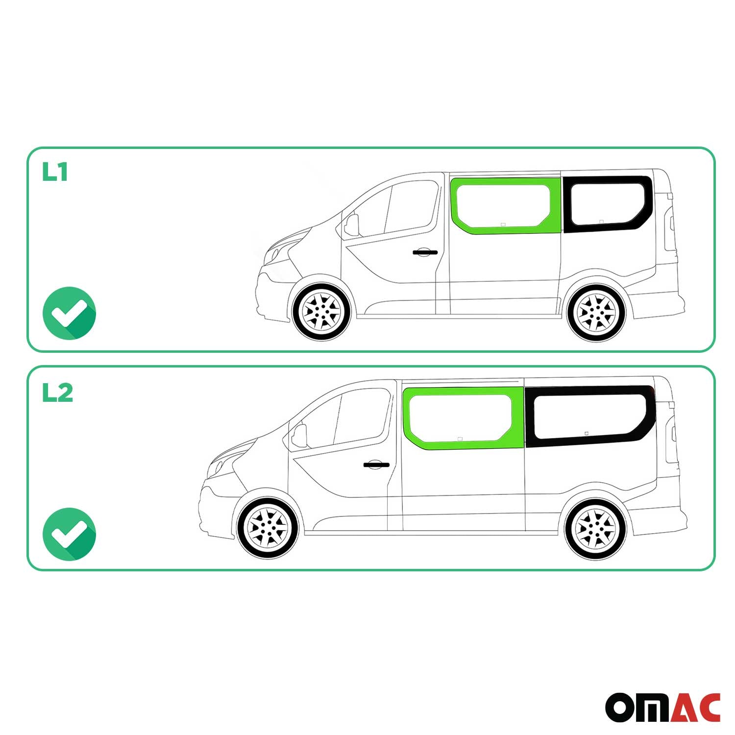 Vitre de Porte pour Fiat Talento 2016-2020 L1 L2 Avant Gauche Verre fixe
