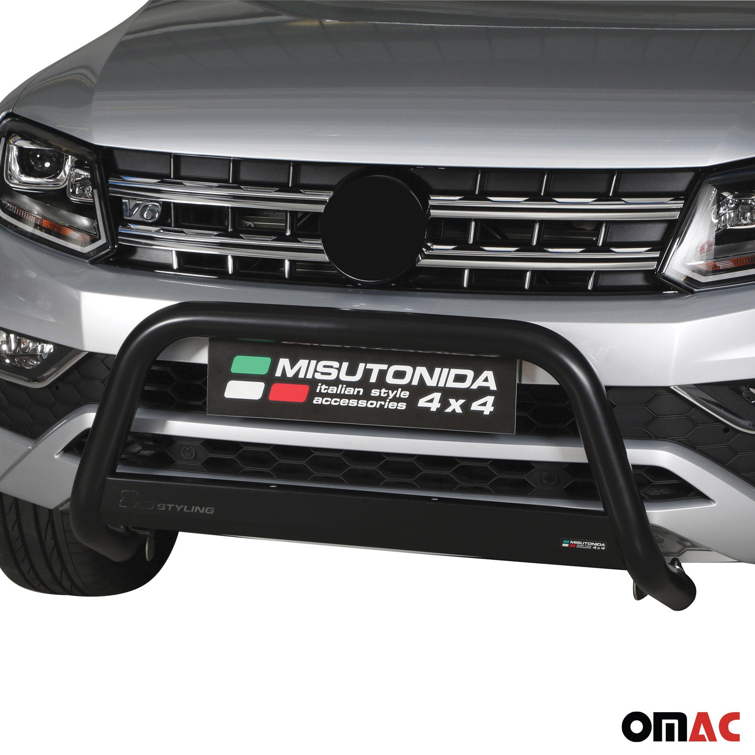 Pare-buffle Avant pour VW Amarok V6 2016-2020 63 mm en Acier Noir