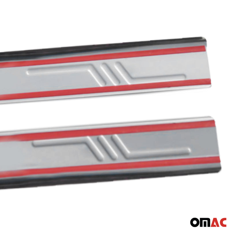 Couverture de Seuil de porte pour Citroen Jumper 2006-2025 acier inox chromé 2x