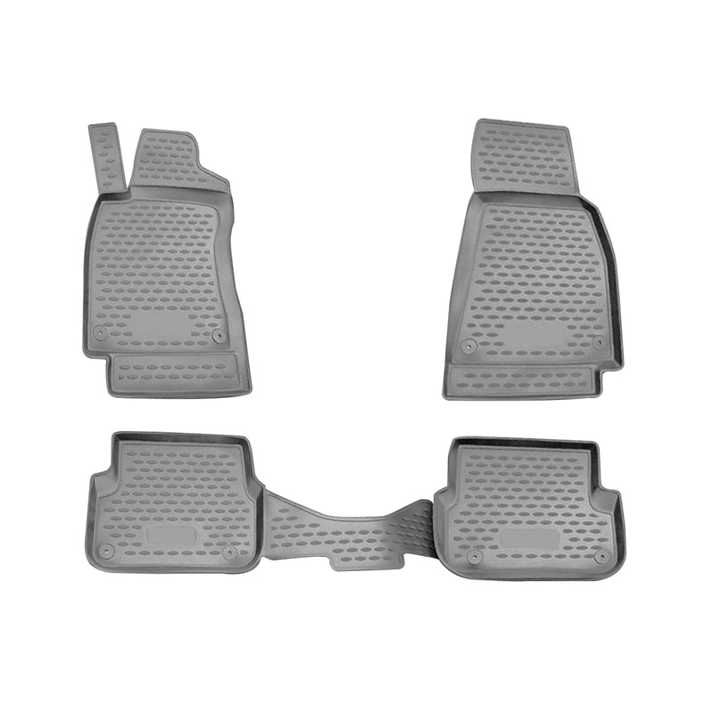 OMAC 3D Tapis de sol pour Audi A6 C6 Berline Allroad Break 2008-11 TPE Gris