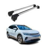 Barres De Toit Transversales pour VW ID.4 2021-2026 Aluminium Gris 2Pcs