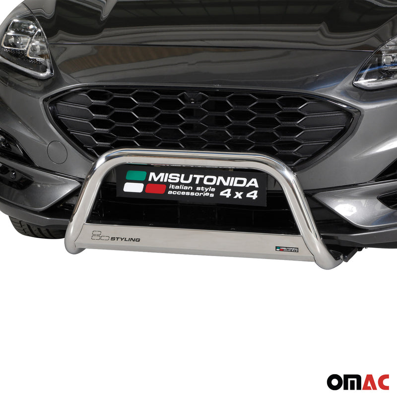 Pare-buffle Avant pour Ford Kuga 2019-2025 63mm en Acier Inoxydable Argent