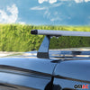 Barres de toit transversales pour VW Caddy 2010-2015 gris en Acier