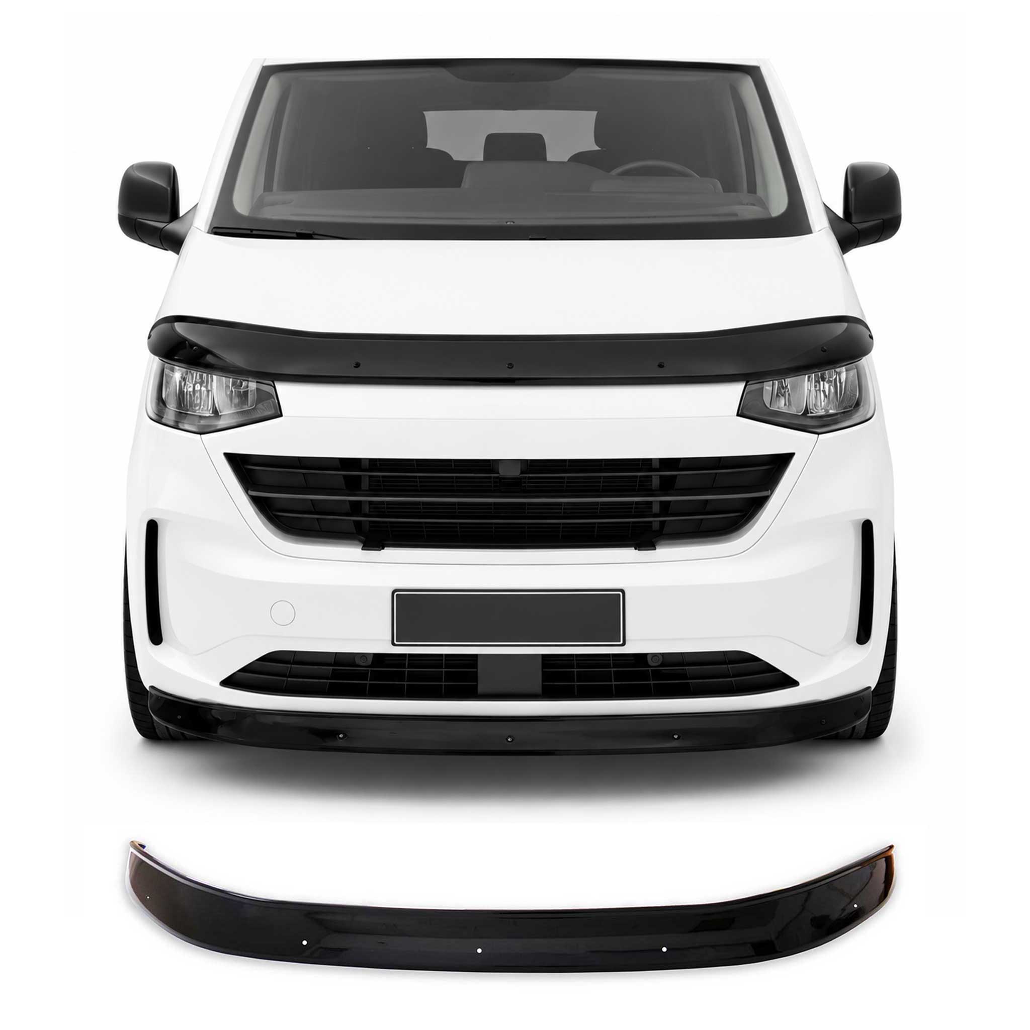 Deflecteurs d'air capot de voiture pour VW T7 Transporter 2024-2026 1Pc noir ABS