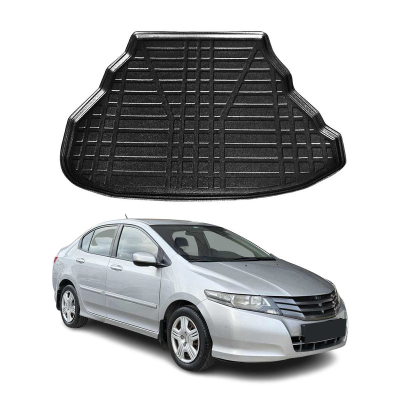 Tapis de Coffre pour Honda City 2009-2019 Berline en TPE Noir