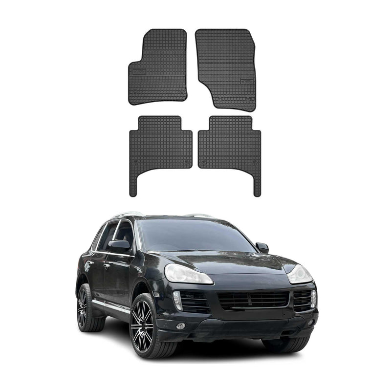 Tapis de Sol pour Porsche Cayenne 2002-2010 Caoutchouc Noir