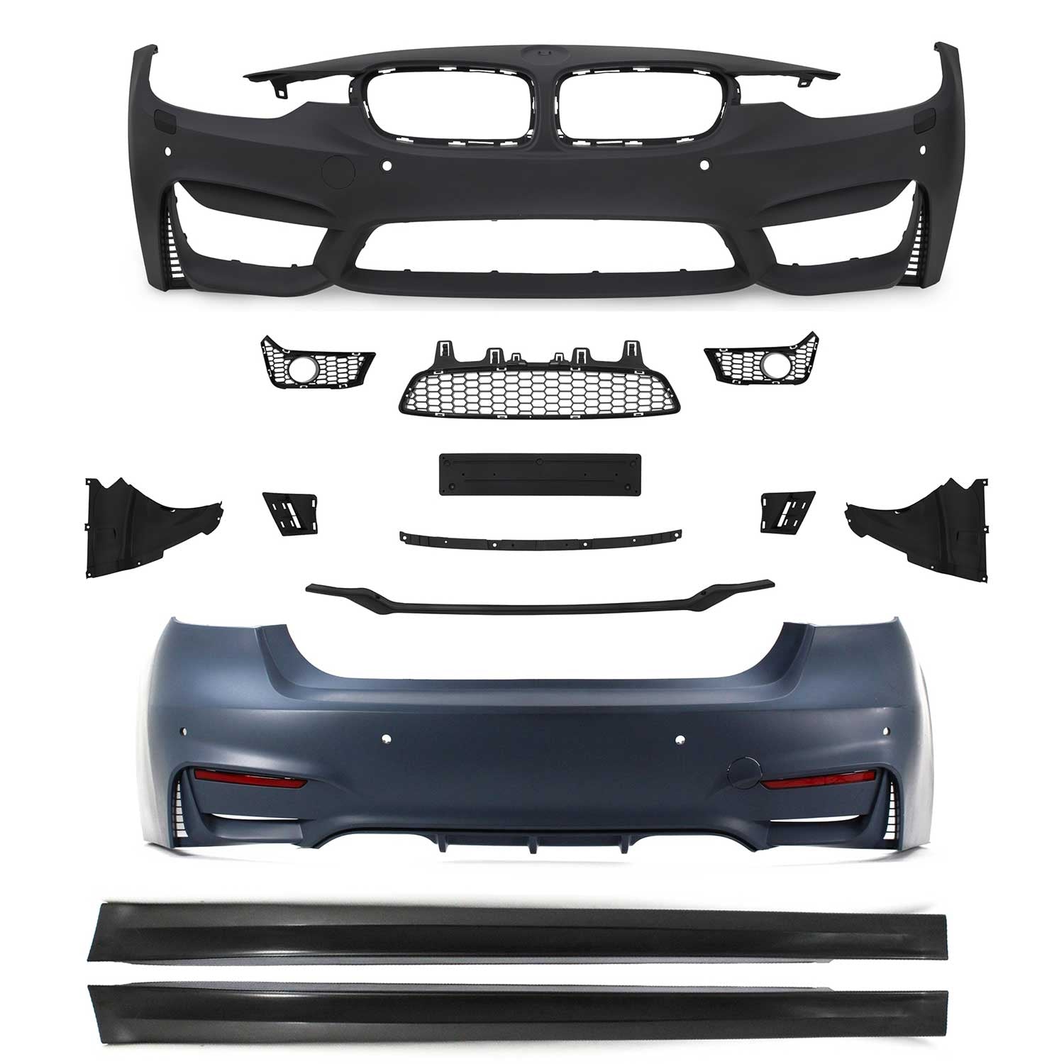 Bodykit kit carrosserie complet pour BMW Series 3 F30 inkl. LCI 2011-2019 Noir