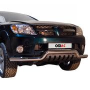 Pare-Buffle Avant Pour Toyota Hilux 2005-2015 en Acier Inox Argent