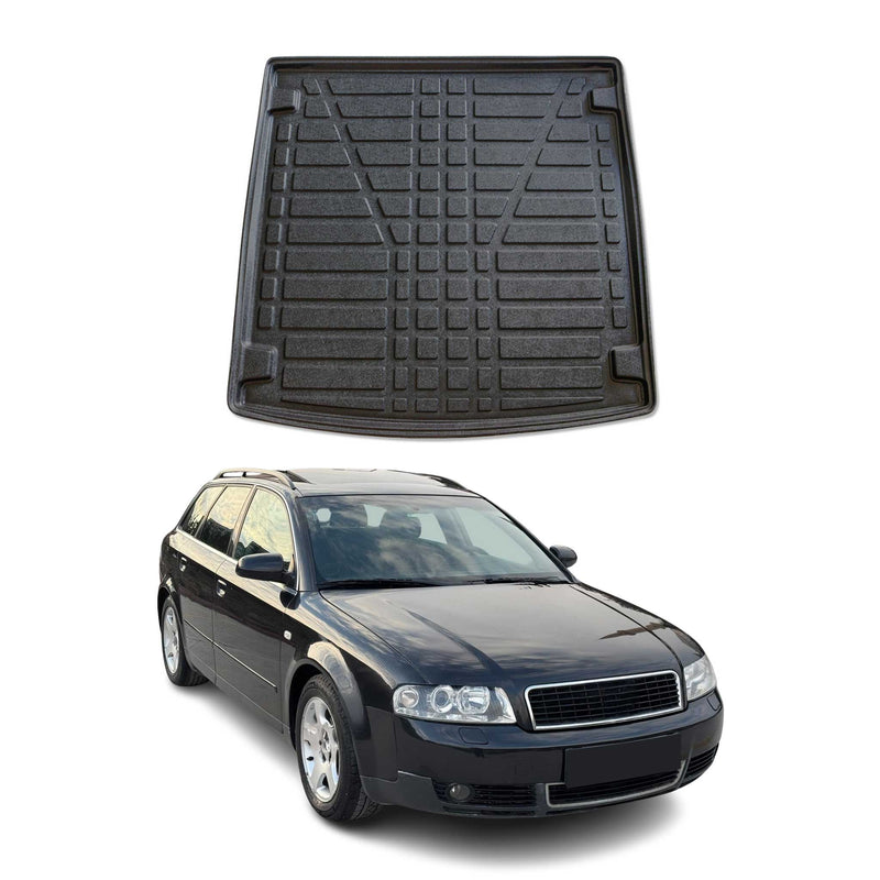 Tapis de coffre pour Audi A4 B6 B7 Break 2001-2008 caoutchouc TPE Noir