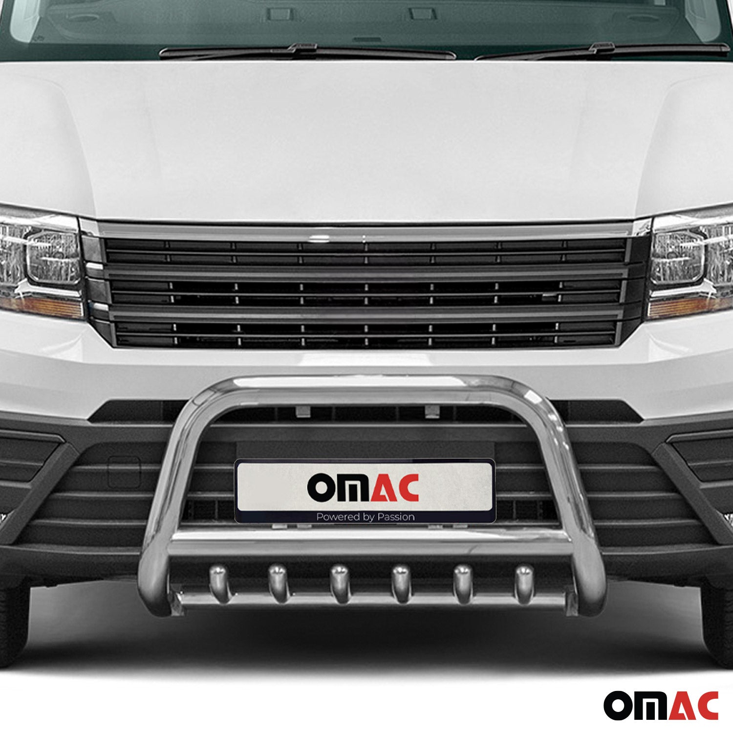 Pare-Buffle Avant Pour VW Crafter 2017-2026 en Acier Inoxy Argent