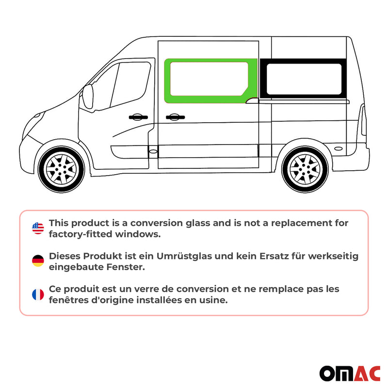 Vitre de Porte pour Opel Movano 2010–2021 Gauche Avant Coulissante L1