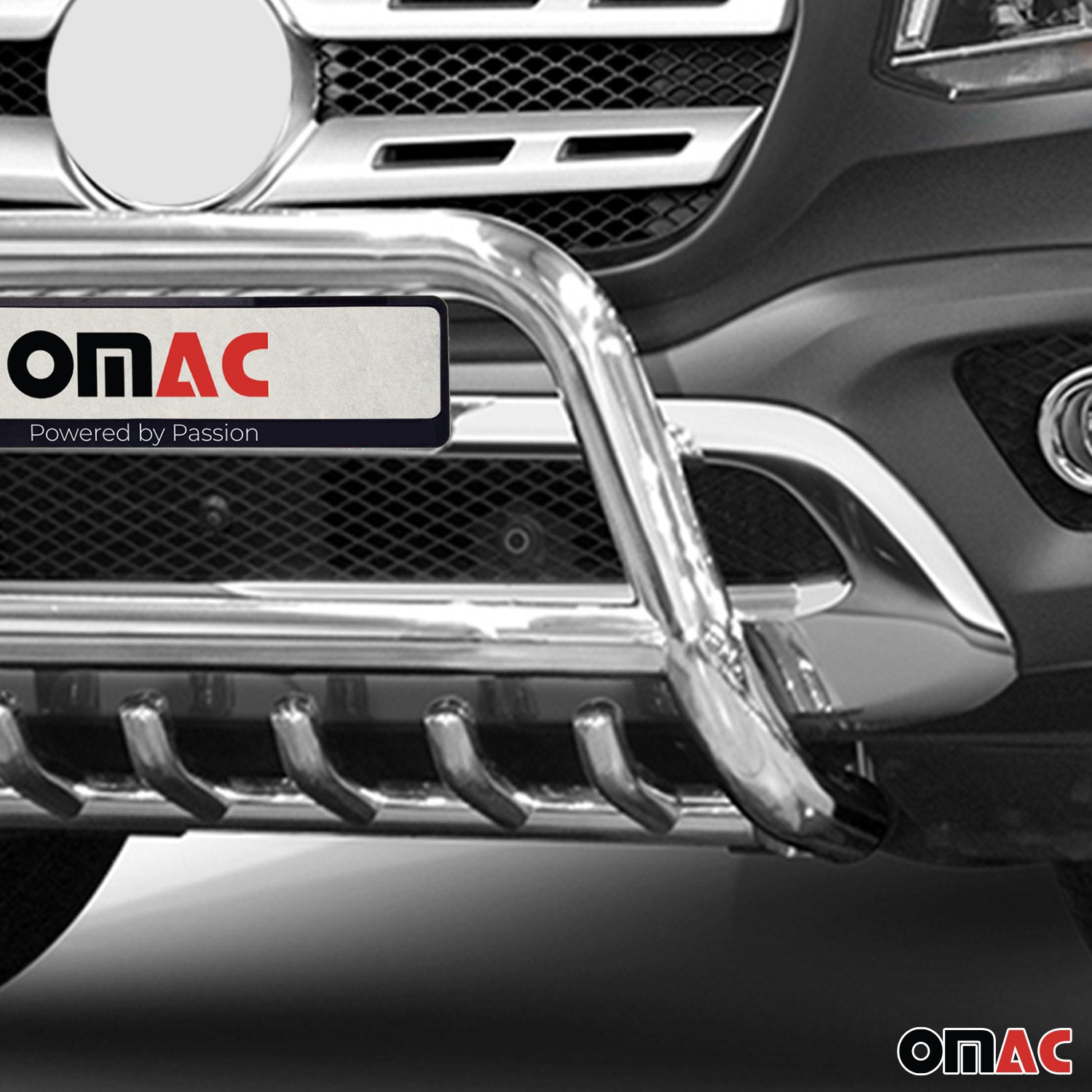 Pare-Buffle Avant Pour Mercedes Classe X 2017-2021 en Acier Inoxy