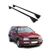 Barres de toit Transversales pour VW Golf Variant 1999-2006 Fer Noir