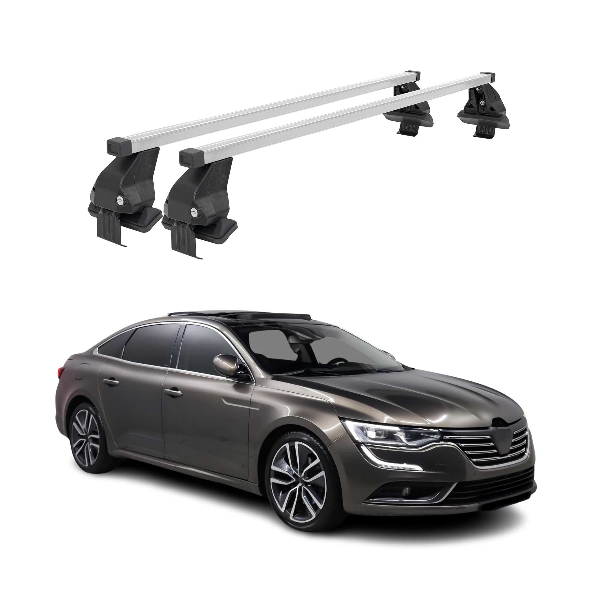 Barres de toit transversales pour Renault Talisman 2015-2022 Acier Gris