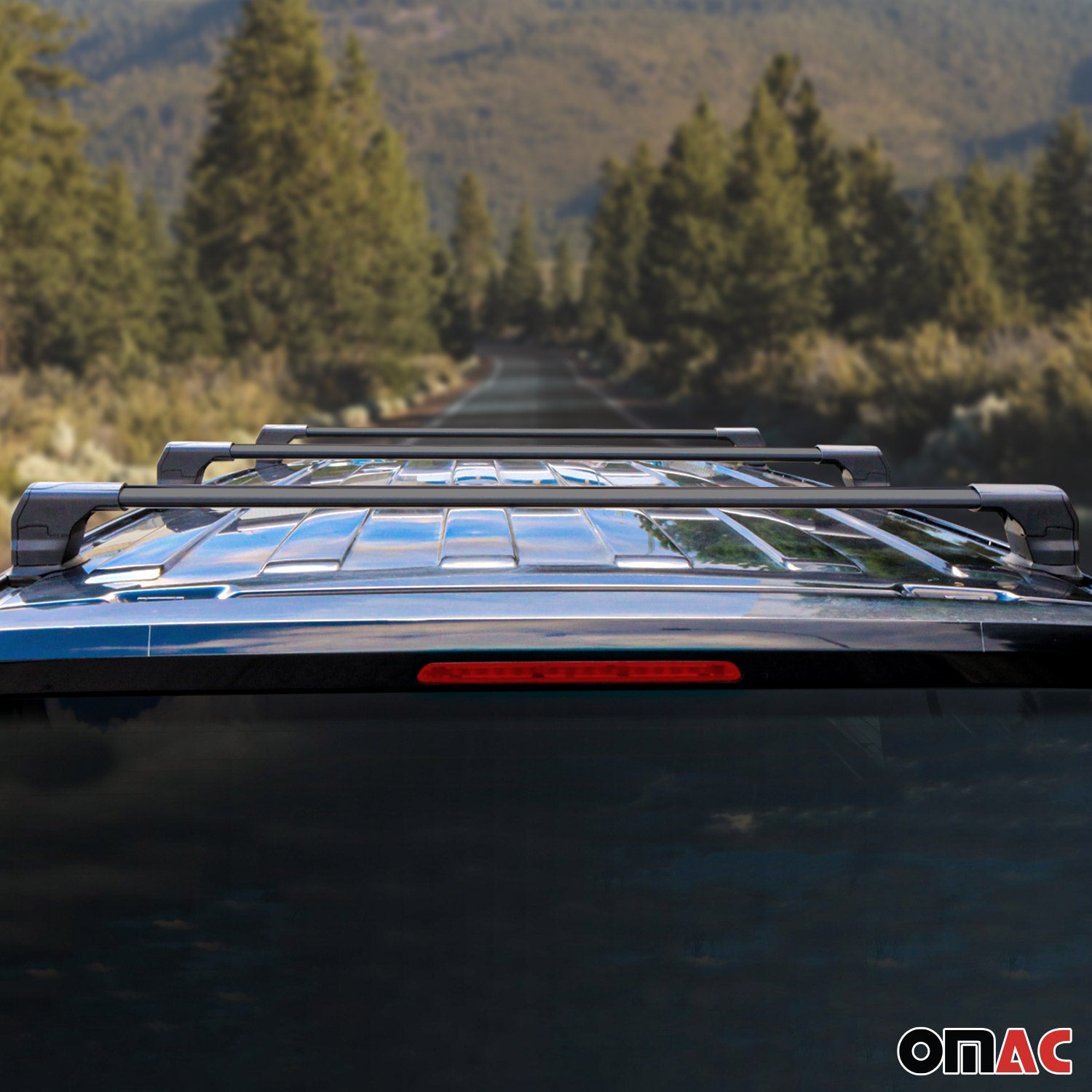 Barres De Toit Transversales pour Chevrolet City Express 2015-2023 Alu Noir 3Pcs