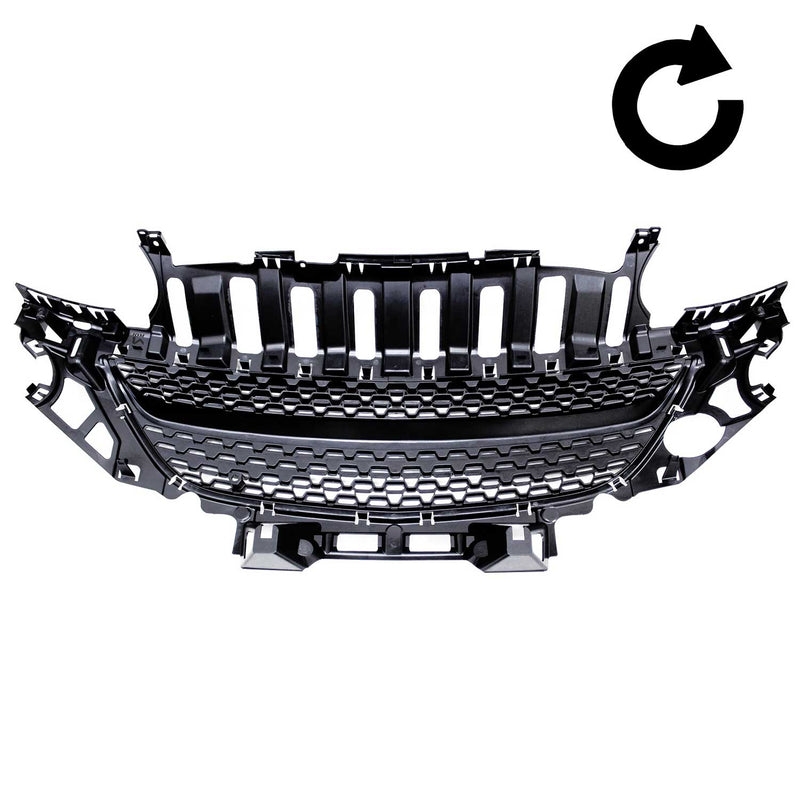 Calandre JOM Pare-chocs avant pour Opel Adam 2012-2019 ABS Noir 1 Piece