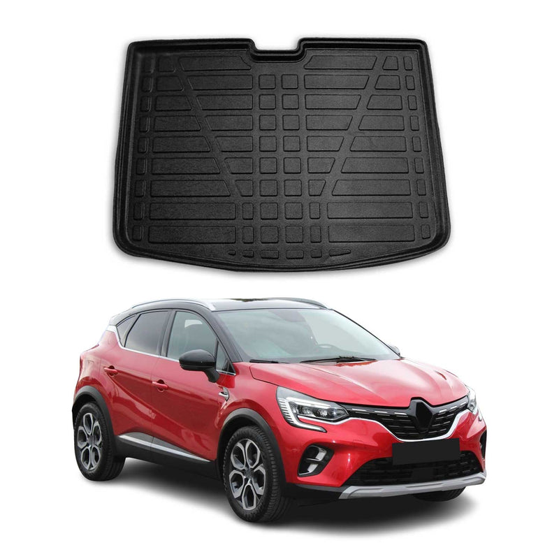 Tapis de Coffre pour Renault Captur II 2019-2022 en TPE Noir