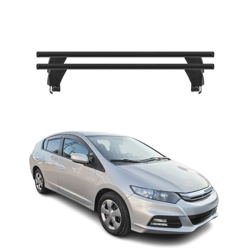 Menabo Barres de toit Transversales pour Honda Insight II 2009-2014 Alu Noir ABE