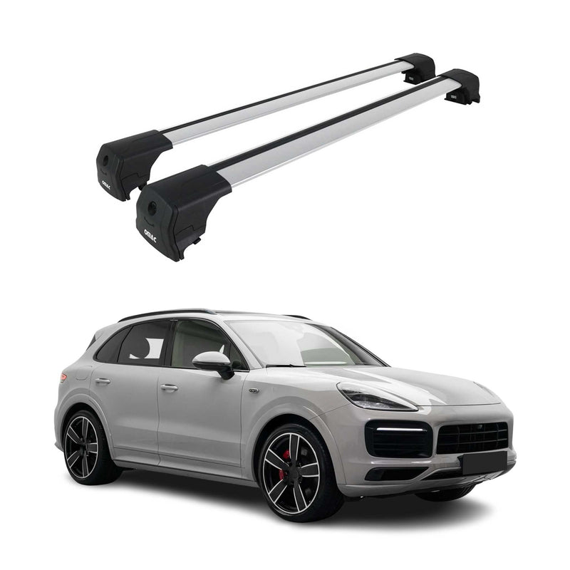 Barres De Toit Transversales pour Porsche Cayenne 9Y 2019-2023 Alu Gris ABE