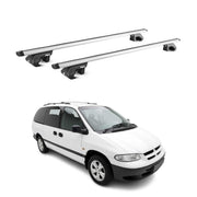 Barres de toit transversales ABE pour Chrysler Grand Voyager 1995-2007 Gris 2x