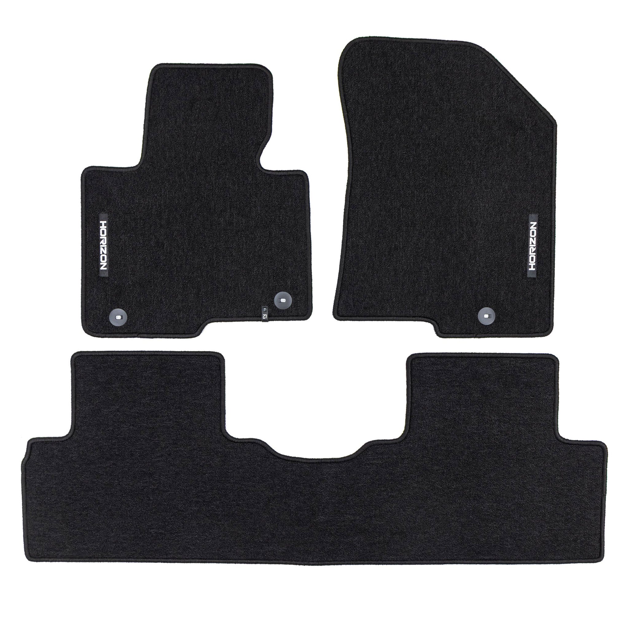 Tapis de Sol de Voiture pour Kia Carens IV 2013-2019 Velours Imperméable 3Pcs