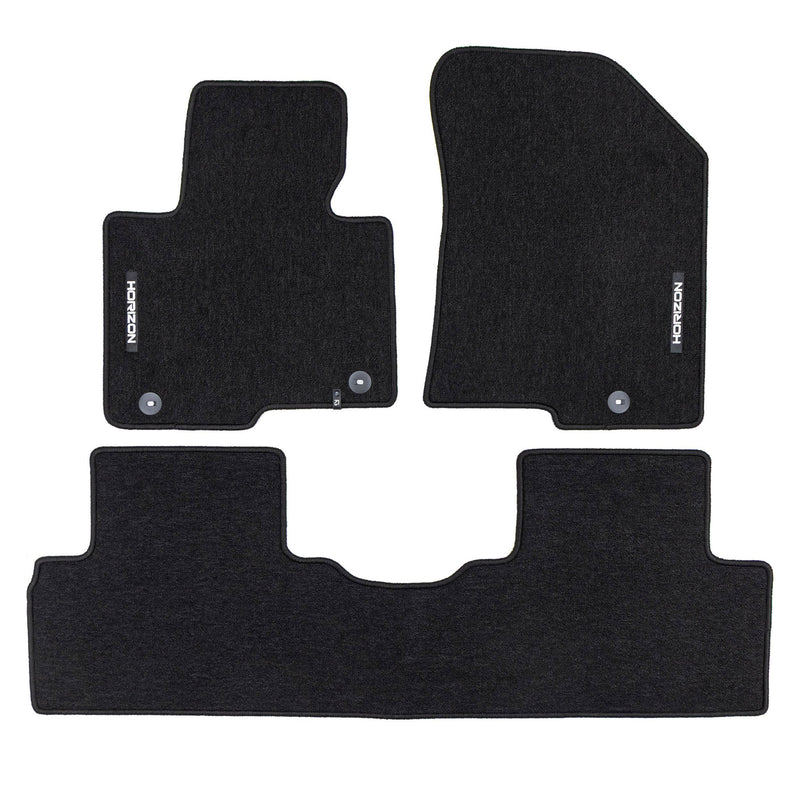 Tapis de Sol de Voiture pour Kia Carens IV 2013-2019 Velours Imperméable 3Pcs