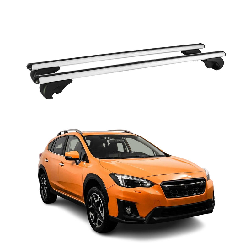 Barres de toit Transversales pour Subaru XV 2011-2017 Aluminium Argent