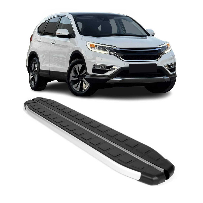 Marchepieds Latéraux pédale pour Honda CR-V 2012-2015 Aluminium Noir Gris 2Pcs