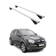 Barres de toit Transversales pour Opel Antara 2006-2017 Fer Argent