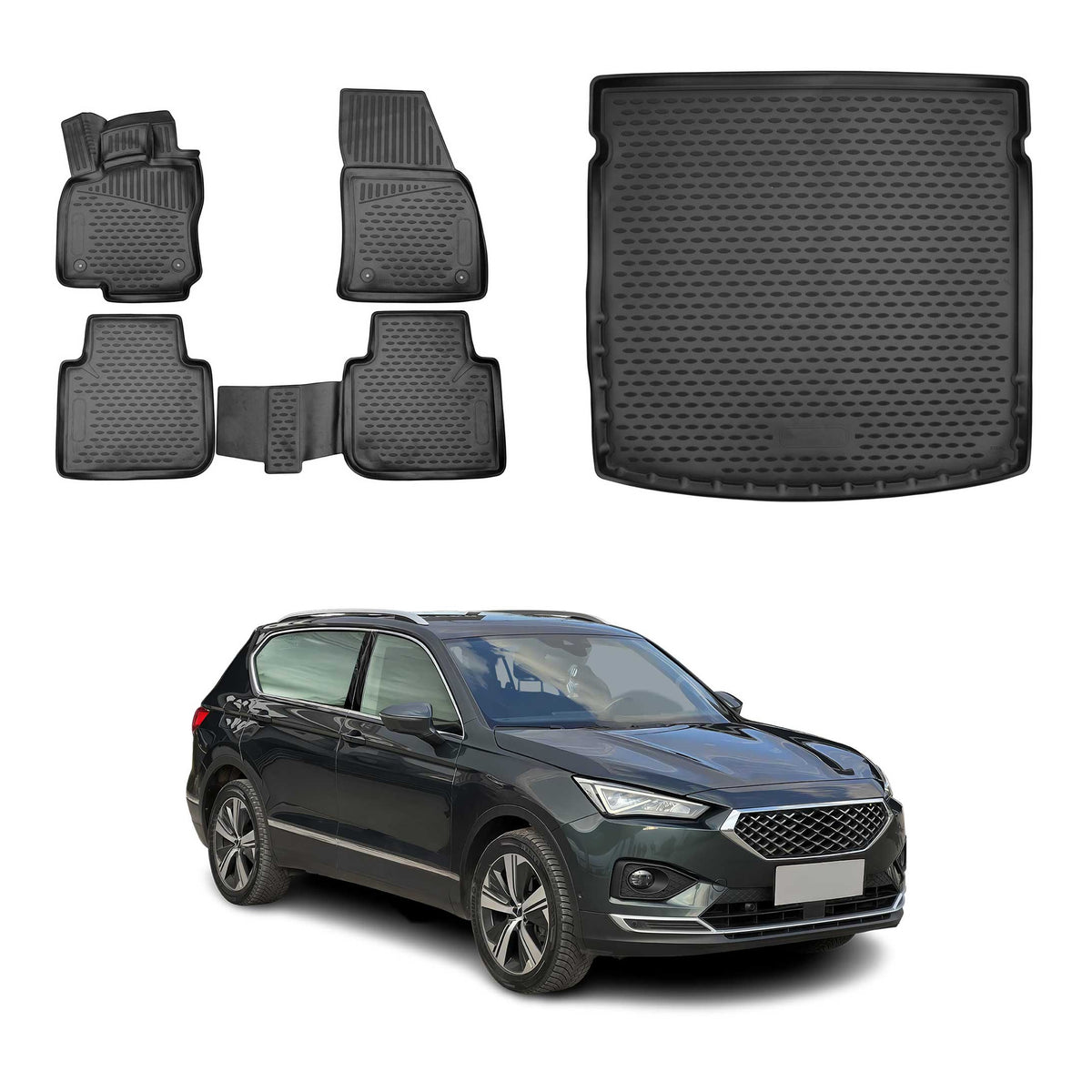 OMAC Kit Tapis de Sol et Coffre pour Seat Tarraco 2018-2024