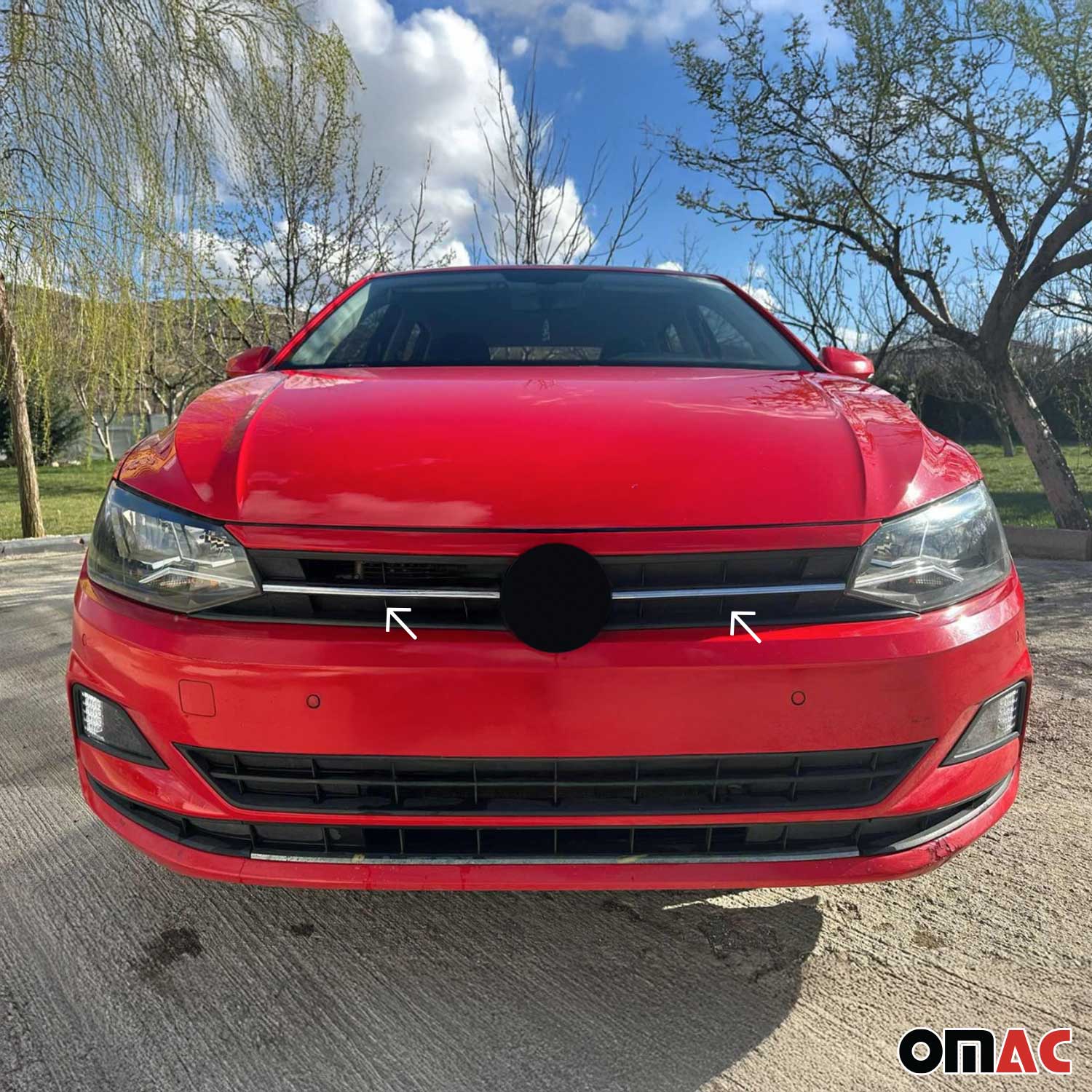 Moulure de Grille de Calandre pour VW Polo VI 2017-2021 Chromé 2Pcs