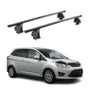 Barres de toit transversales acier pour Ford C-Max II 2010-2019 TÜV Noir 2Pcs