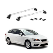 Barres de toit transversales pour Seat Leon Break 5F 2012-2026 Alu Gris 2x ABE