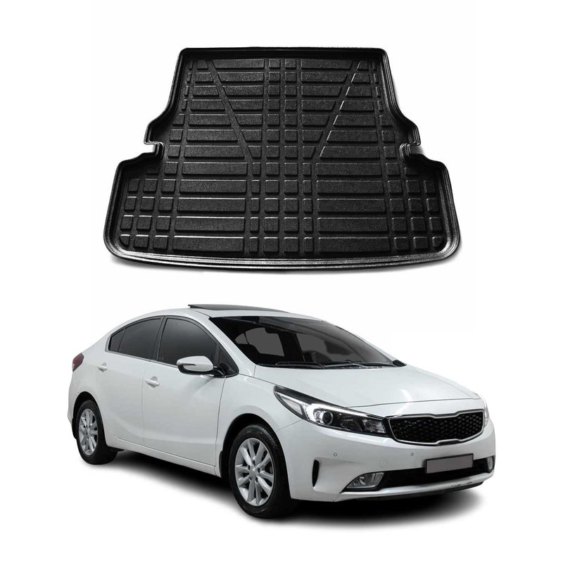 Tapis de Coffre pour Kia Cerato 2016-2022 en TPE Noir