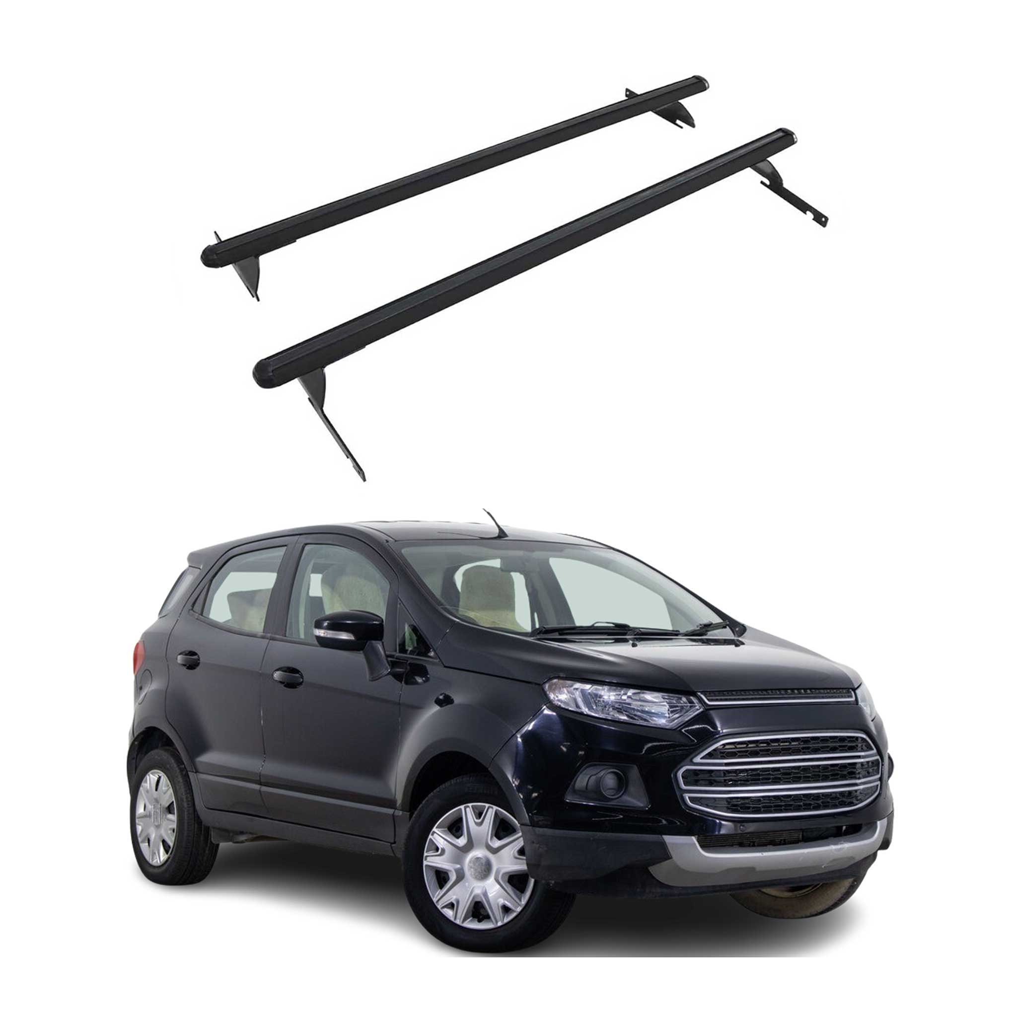 Barres de toit transversales pour Ford Ecosport 2013-2022 Aluminium Noir