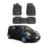 OMAC Tapis de sol pour Nissan Note E11 2006-2013 sur mesure en caoutchouc Noir