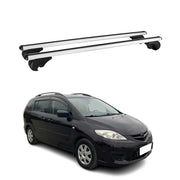 Barres de toit Transversales pour Mazda 5 2005-2010 Aluminium Argent