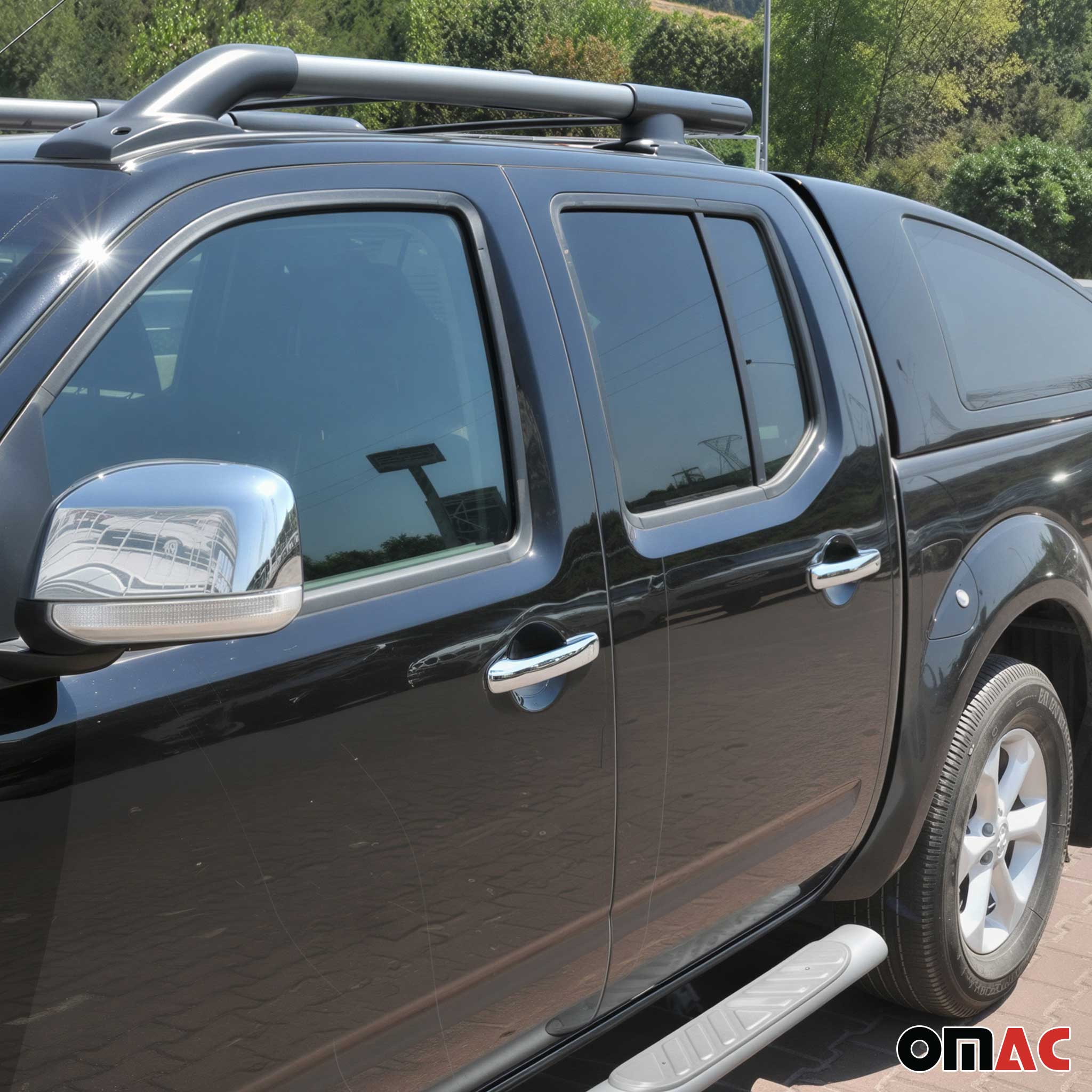 Couverture de poignée de porte pour Nissan Navara 2005-2015 en Acier Inoxydable