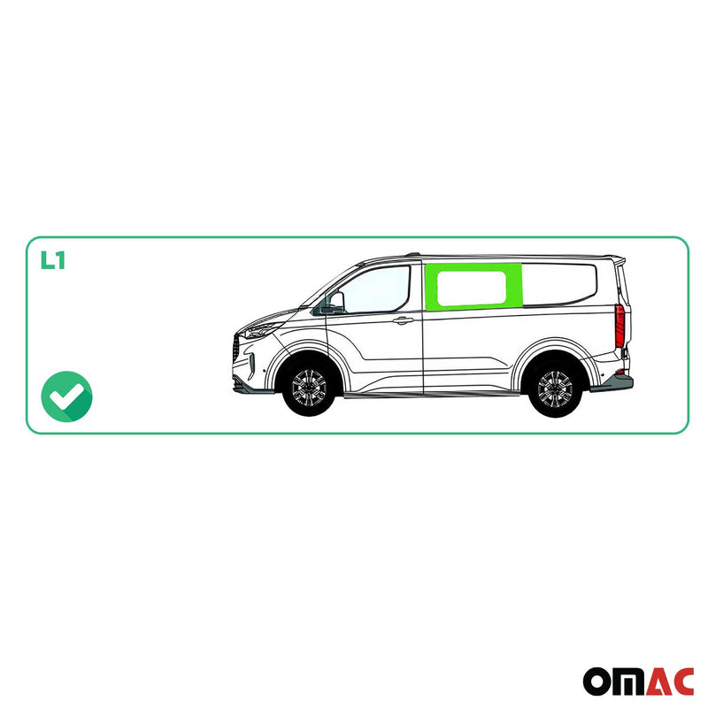 Vitre de Porte pour Ford Transit Custom 2023- L1/L2 Avant Gauche non coulissante