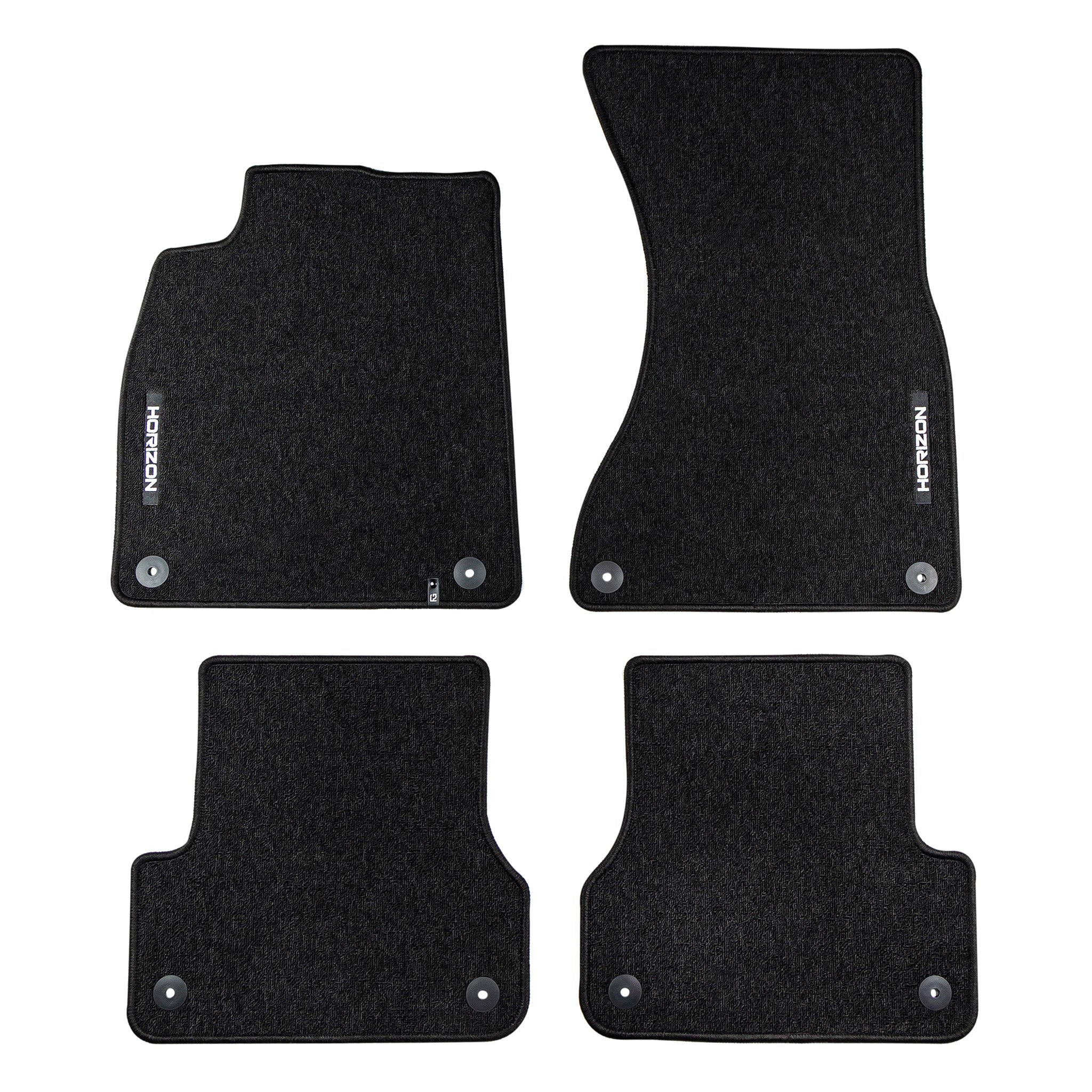 Tapis de Sol de Voiture pour Audi A7 Sportback I 2010-2018 Velours Noir 4Pcs