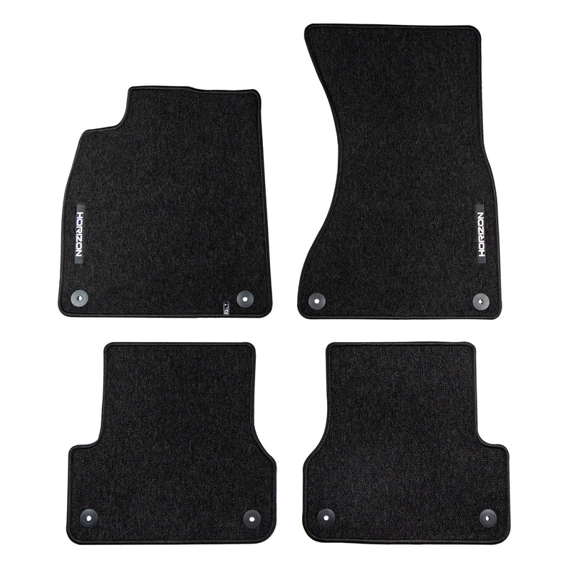 Tapis de Sol de Voiture pour Audi A7 Sportback I 2010-2018 Velours Noir 4Pcs