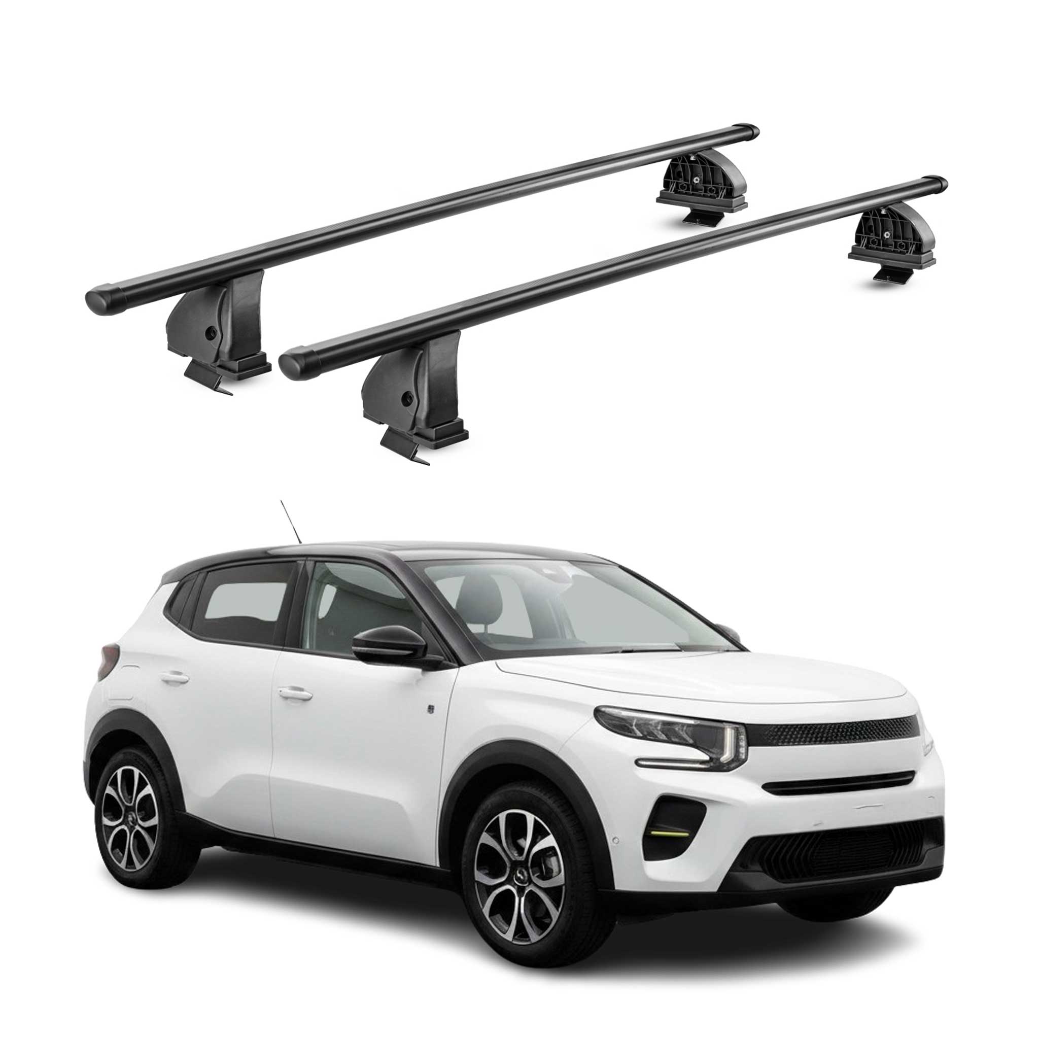 Barres de toit transversales acier pour Citroen C3 IV 2024-2026 TÜV Noir 2Pcs