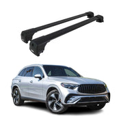 Barres De Toit Transversales pour Mercedes GLC X254 2022-2026 Aluminium Noir 2x