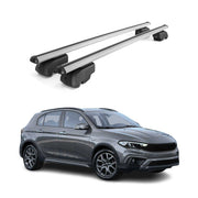 Barres de toit Transversales pour Fiat Tipo Cross 2020-2023 Alu Gris ABE