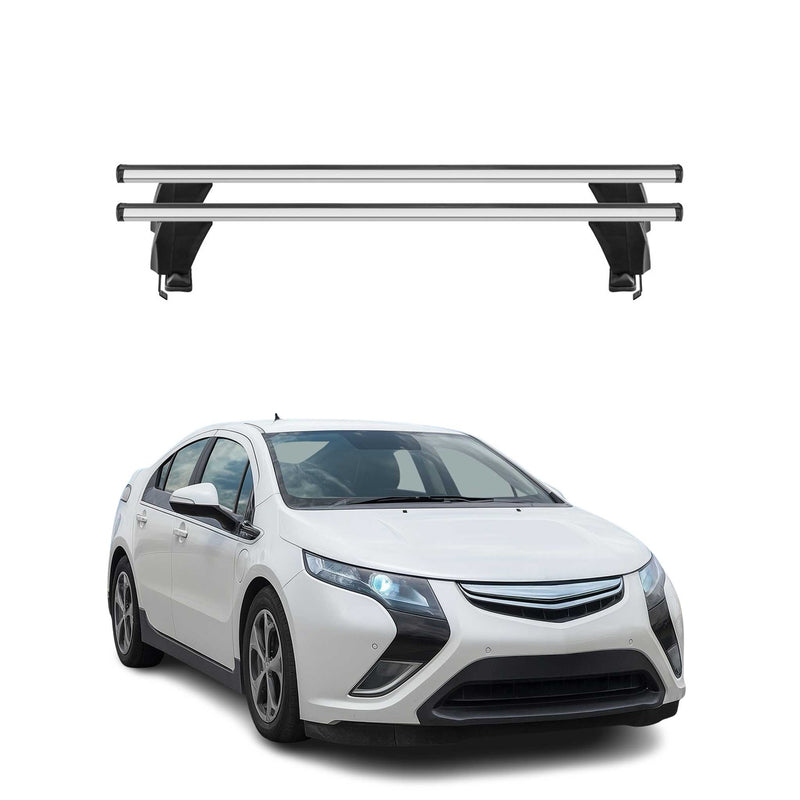 Menabo Barres de toit Transversales pour Opel Ampera 2012-2016 Alu Gris 2x ABE