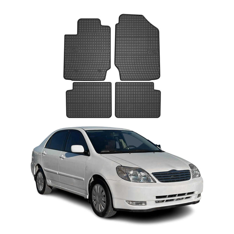 Tapis de Sol pour Toyota Corolla 2002-2007 Caoutchouc Noir